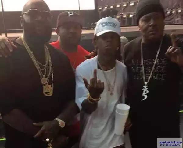 Photos: Lil Wayne Poses for Picture With Rick Ross & Trick Daddy